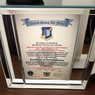 U.S.A.F. / UNITED STATES TWENTY-THIRD AIR FORCE - CERTIFICATE OF COMMENDATION