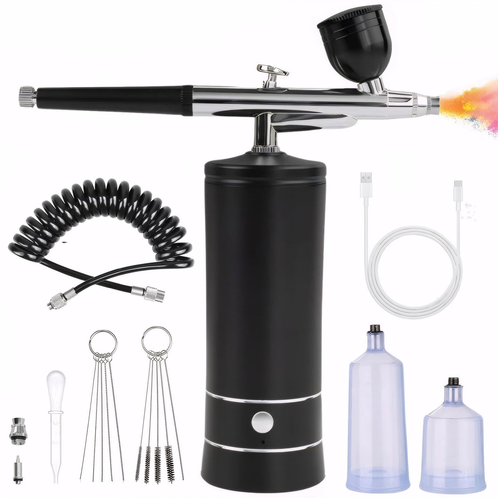 Airbrush Kit with Compressor, Portable Rechargeable High Performance Air Brus...