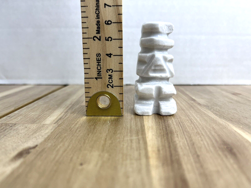 White Marble Onyx Stone Aztec Replacement *BISHOP* Chess Piece 2 1/4" - Picture 5 of 5