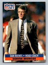 1991 Pro Set #144 Dan Reeves  HC  Denver Broncos