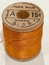 VTG Silk Thread BELDING CORTICELLI Bright Orange Fly Fishing Tying Sewing 3155 B