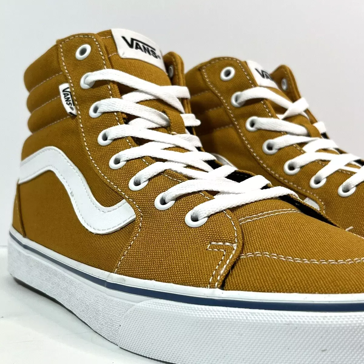 Vans Filmore Hi High-Top Shoes Men's Size 10 Canvas Sneakers Gold and White  | eBay