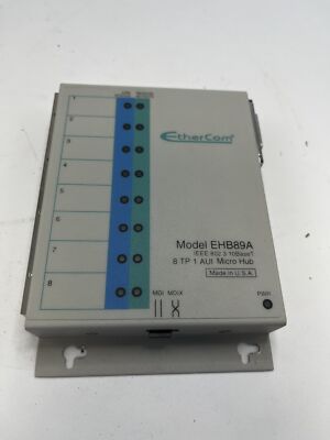 EtherCom EHB89A 8 TP 1 AUI MICRO HUB IEEE 802.3 10BASET FREE SHIPPING