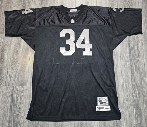 Mitchell & Ness Los Angeles Raiders 1987 Bo Jackson Jersey Black Silver Size 56 - Picture 1 of 8