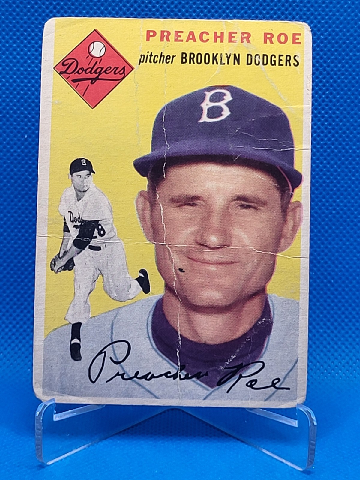 Preacher Roe #14 Baseball Cards 1954 Topps trading card — raw and PSA graded price guide