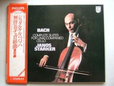 JANOS STARKER BACH 6 SUITES FOR CELLO SOLO / BOX 3LP WITH OBI