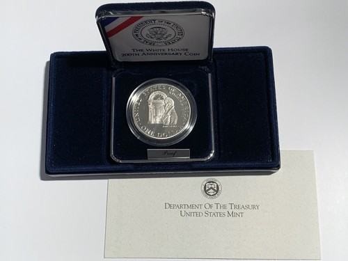 White House 200th Anniversary 1992-W Silver Proof $1 with Box & COA - Picture 4 of 4