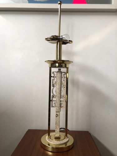 Vintage Mid 20th Century Messing & Keramik Tischlampe - 1960er Jahre - Bild 6 von 16