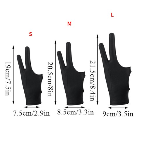 2 Finger Professioneller Künstler Handschuh Digitales Zeichnen Auf Tablet / ψ - Photo 3/16