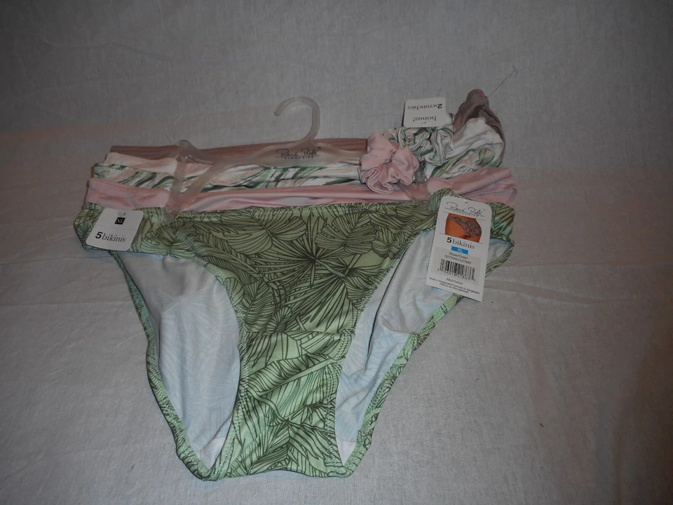 5 pK Rene Rofe Bikini & Thongs Medium,Large Extra Large Panties With 2 scrunchie - Image 3 of 4