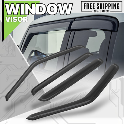 Window Visor Shade Vent Wind Rain Deflector Guard fit 01-05 GMC Sonoma Crew Cab