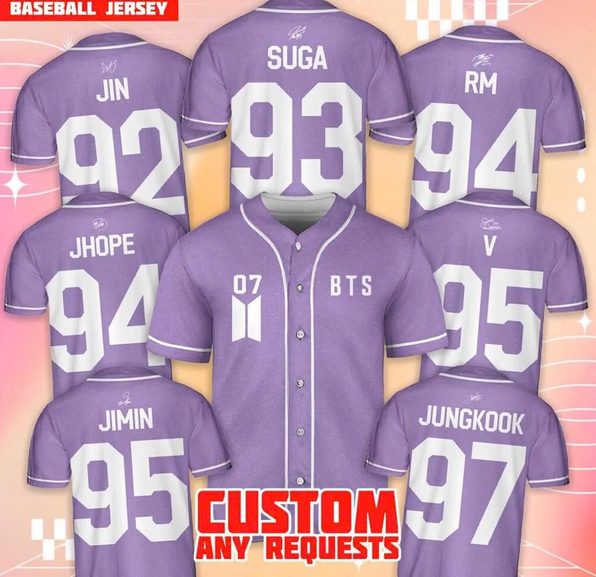 BTS 3RD MUSTER BASEBALL JERSEY 公式品 BTS 3RD MUSTER BASEBALL JERSEY 公式 ジャージ 【公式通販】