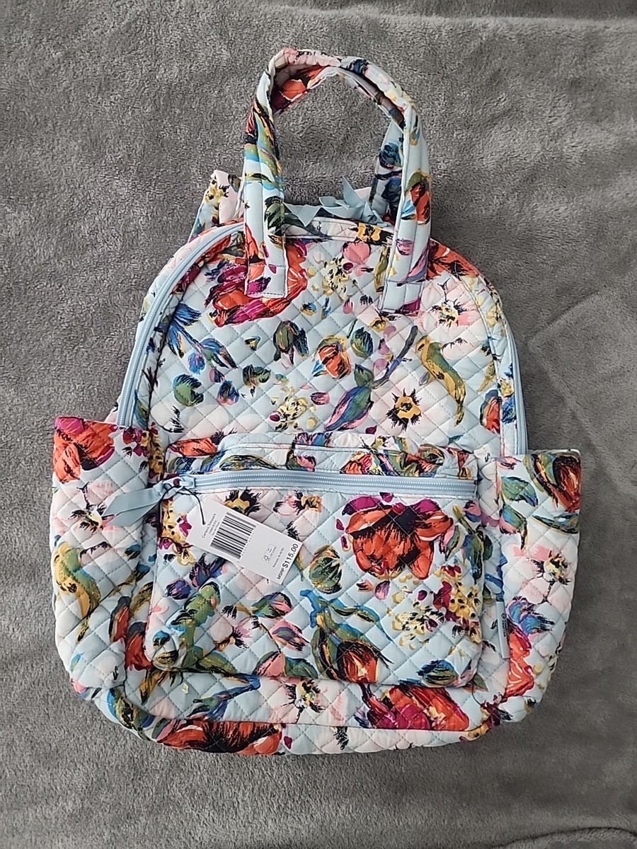 NWT Vera Bradley Campus Totepack laptop backpack in Sea Air Floral