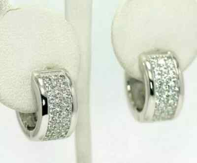 2Ct Round Lab Created Diamond Women's Hoop Earrings 925 White Sterling Silver