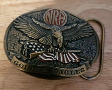 Vintage NRA Golden Eagle Belt Buckle Design  930741 Never Worn