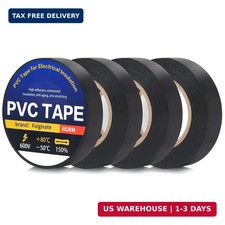 4 Pack Black Electrical Tape 0.70 in x 72ft Waterproof High Temperature Electric