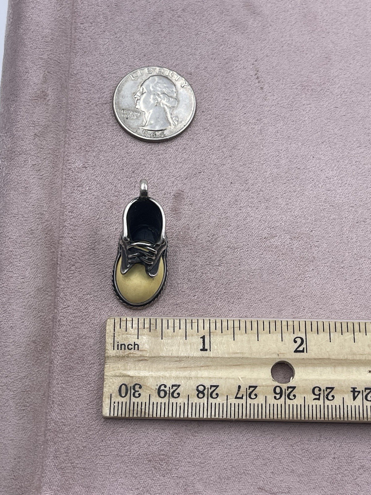 Vintage Authentic Solid Boot 925 Sterling Silver … - image 9