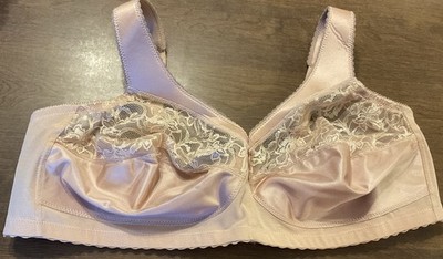 Glamorise Magic Lift Wirefree Lace Active Support Bra 1000 Beige 50B New