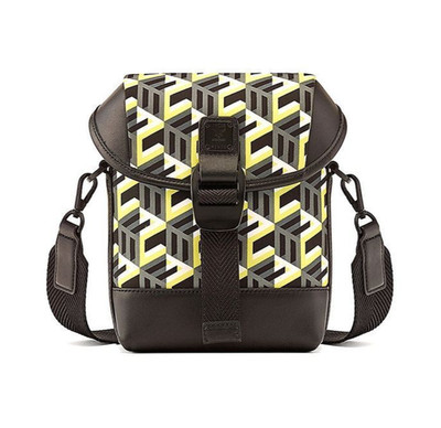 MCM Yellow Black CUBIC MONOGRAM Nylon Crossbody Bag: 100% Genuine and Stylish