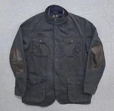 Barbour Ogston Waxed jacket Elbow Leather Patch Strong Wax scent size XL