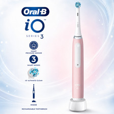 Oral-B iO3 Electric Toothbrush Pink 3 Modes New Sealed UK Plug Adapter