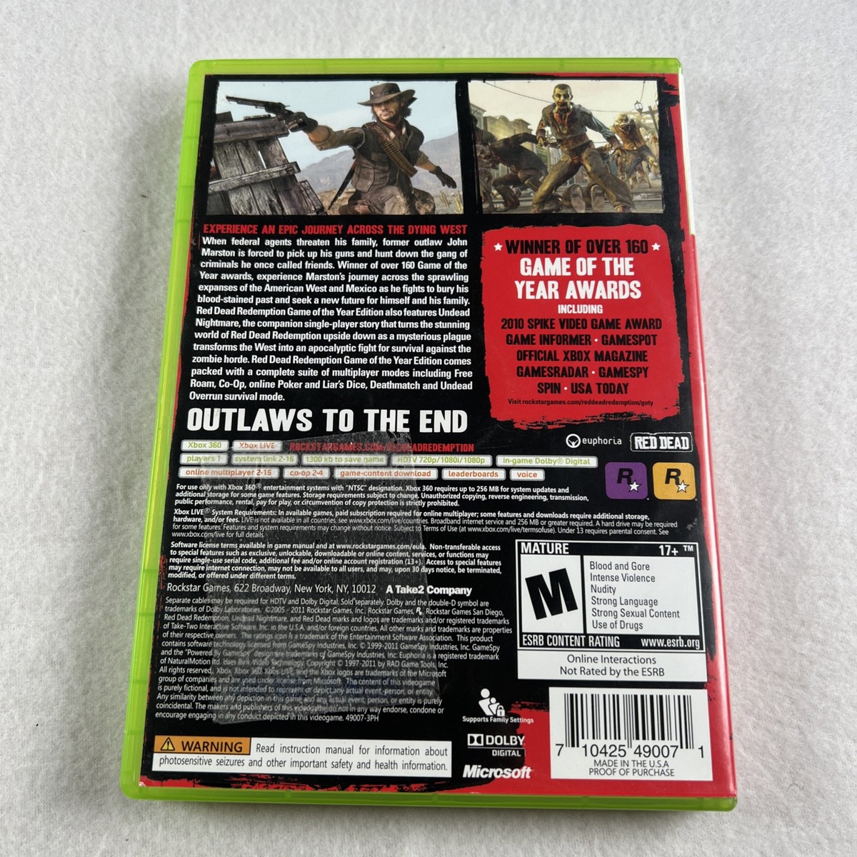 PS3+α Red Dead Redemption: Game of the Year Edition XBOX- 360 (2