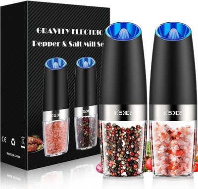 XinXu Gravity Electric Pepper and Salt 2.5 x x 7.9 inches, Set/Black X 