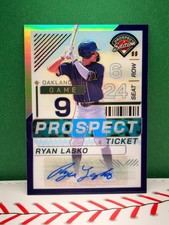 2024 Prospect Edition #1 Ryan Lasko Purple Holo Prizm Auto 031/125 Athletics