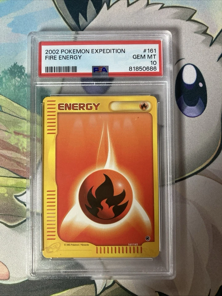 2002 Pokémon Expedition : Fire Energy : #161 : PSA 10 : POP 29 - Image 2 of 3