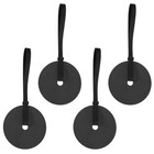 Soccer Goal Target, Hockey Shooting Discs with 4 Straps, 4 Pcs & Rubber & Black