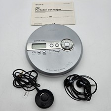 Sony D-NF340 CD Walkman MP3 FM Digital Tuner 30H w/ Headset Remote Manual WORKS 