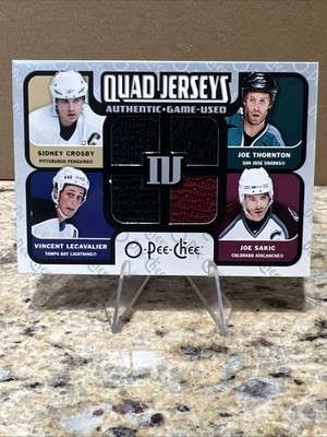 2007-08 O-Pee-Chee Sidney Crosby Joe Sakic Joe Thornton Vincent LeCavalier PATCH