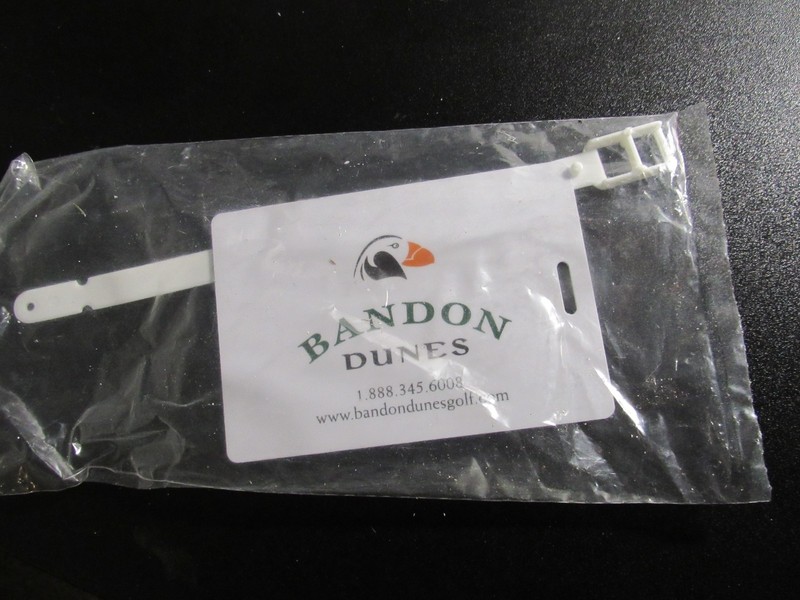 Bandon Dunes Golf course White Bag tag. New in package