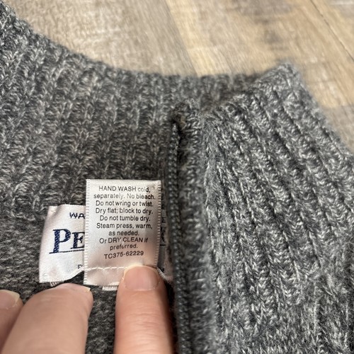 Pendleton 100% Lambs Wool Knit Sweater Vest Zip Up Front Grey Medium Women Textu - Picture 8 of 12