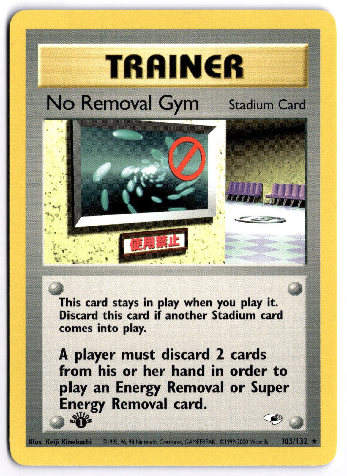 Pokémon 1st Edition No Removal Gym Rare Gym Heroes 103/132 NM