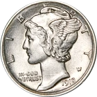 1918-P Mercury Dime - Split Bands