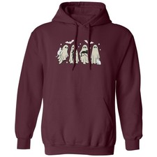 Halloween Cat Retro Fall Ghost Spooky Season Unisex Hooded Sweatshirt