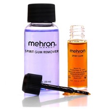 Halloween Makeup Kit Mehron Spirit Gum with Remover for Beards Wigs Prosthetics