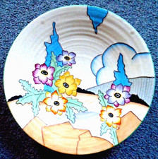 SUPERB  ART DECO  1930s  CROWN DEVON FIELDINGS &CO  30 cms  WALL CHARGER  RARE