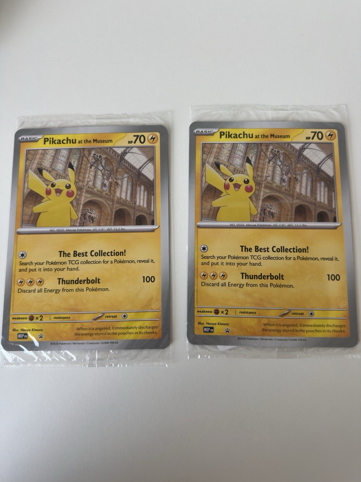 2x Pokémon TCG Promo Oversized Card - Pikachu at the Museum (Sealed) - UK