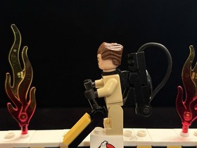 LEGO DR. PETER VENKMAN MINIFIGURE (gb002 / 21108) W/PROTON PACK & GHOST TRAP