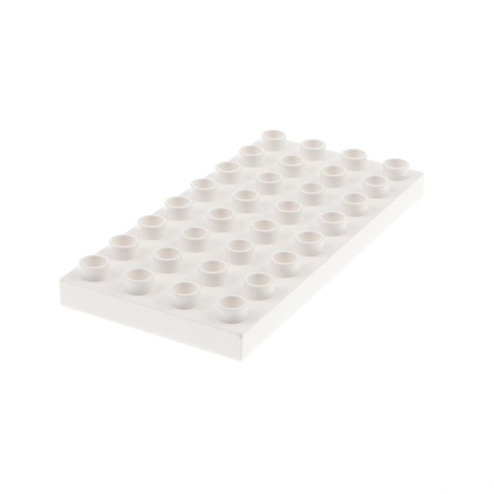 1x Lego Duplo Building Plate 4x8 White Basic Baseplate 6109109 20820 10199 4672