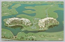 Desert Isle & Golf Course Palm Springs California Aerial View Postcard