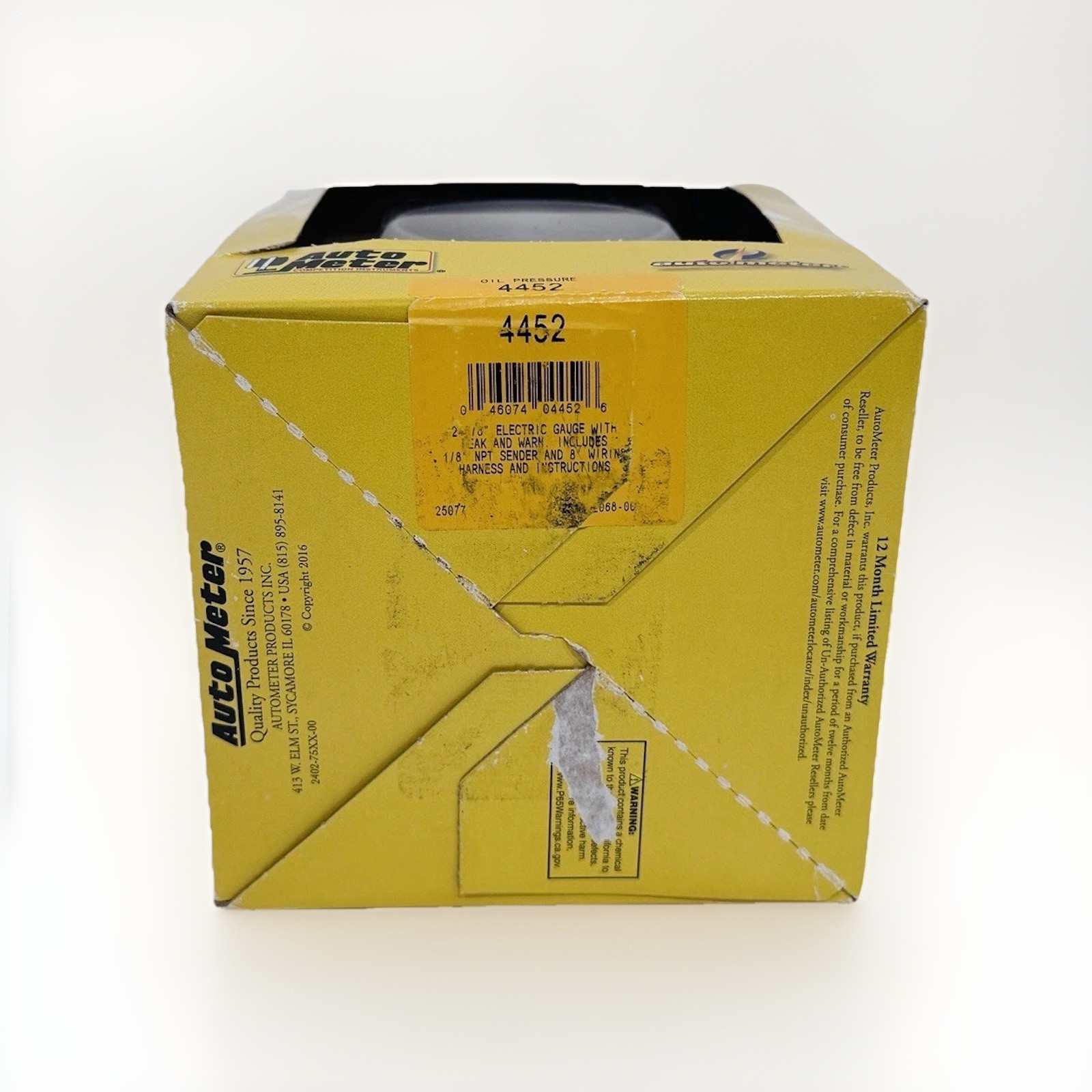 Auto Meter 2-5/8" Ultra-Lite Oil Pressure Gauge 0-100 PSI (4452)