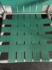 Vintage Folding Aluminum Chair Green Webbed Patio Lawn Chair Plastic Armrests — photo 4