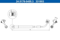 Ate Bremsschlauch 24.5176-0455.3 M10X1,5 FüR Opel Mokka J13 _76 4X4 Lpg Cdti