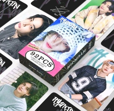 92Pcs Kpop Stray Kids HYUNJIN Collectors Lomo Cards and Stickers Set  