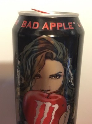MONSTER ENERGY Juice Bad Apple Empty CAN Display Collectible