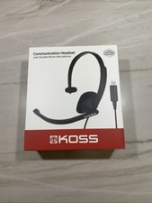Koss Stereo Headset Over-the-Head Black Flex Boom Mic CS195USB