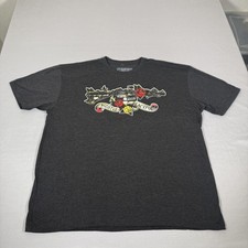 Black Rifle Coffee Shirt Mens 3XL Gray Mostly Peaceful Gun Rifle Rose Tee Army